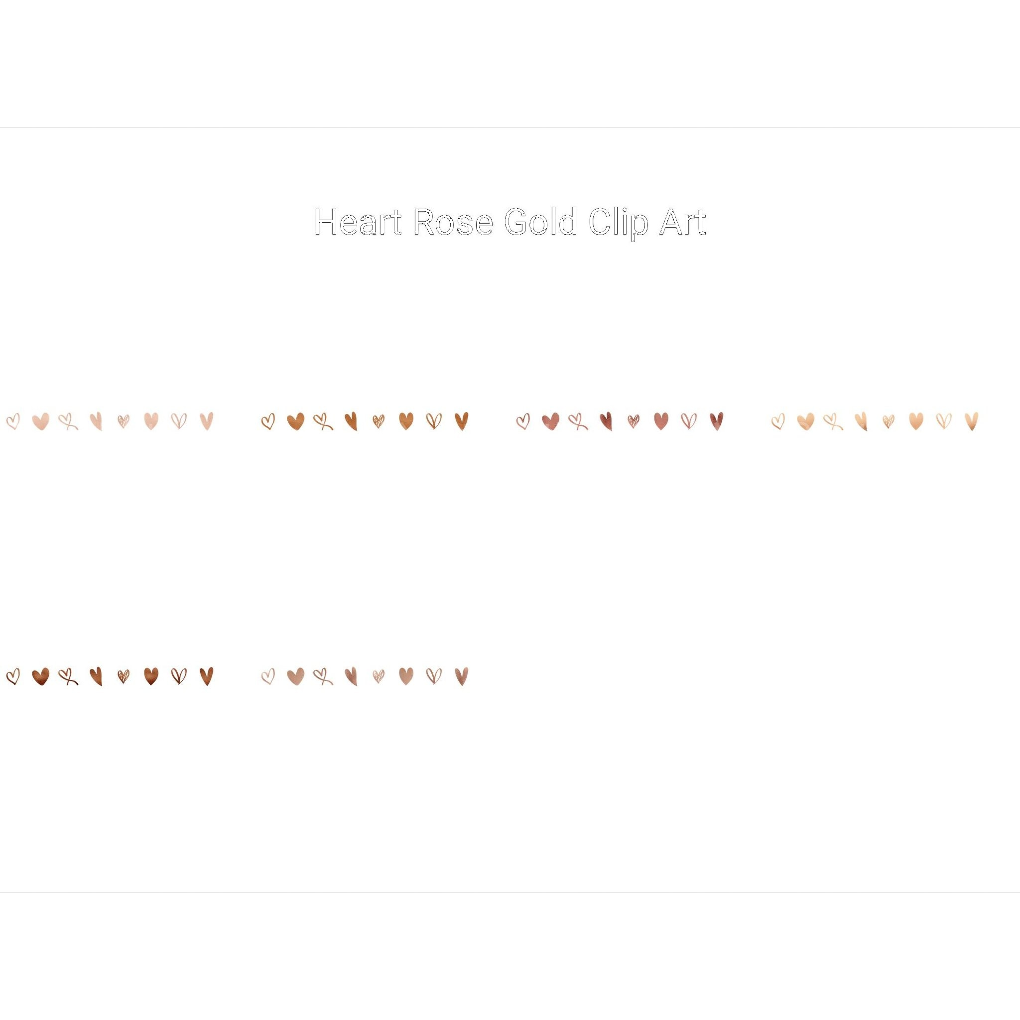 Rose Gold Heart Clipart - CraftNest - Digital Crafting and Art
