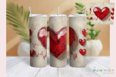 Heartbeat Cardiogram Tumbler Wrap Bundle - CraftNest - Digital Crafting and Art