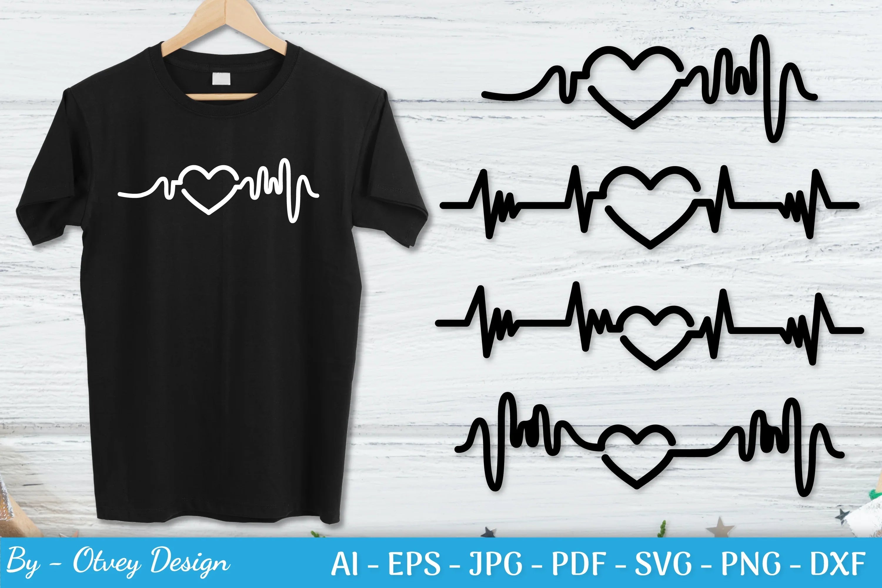 Heartbeat Love Line Design SVG Bundle - CraftNest - Digital Crafting and Art