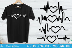 Heartbeat Love Line Design SVG Bundle - CraftNest - Digital Crafting and Art