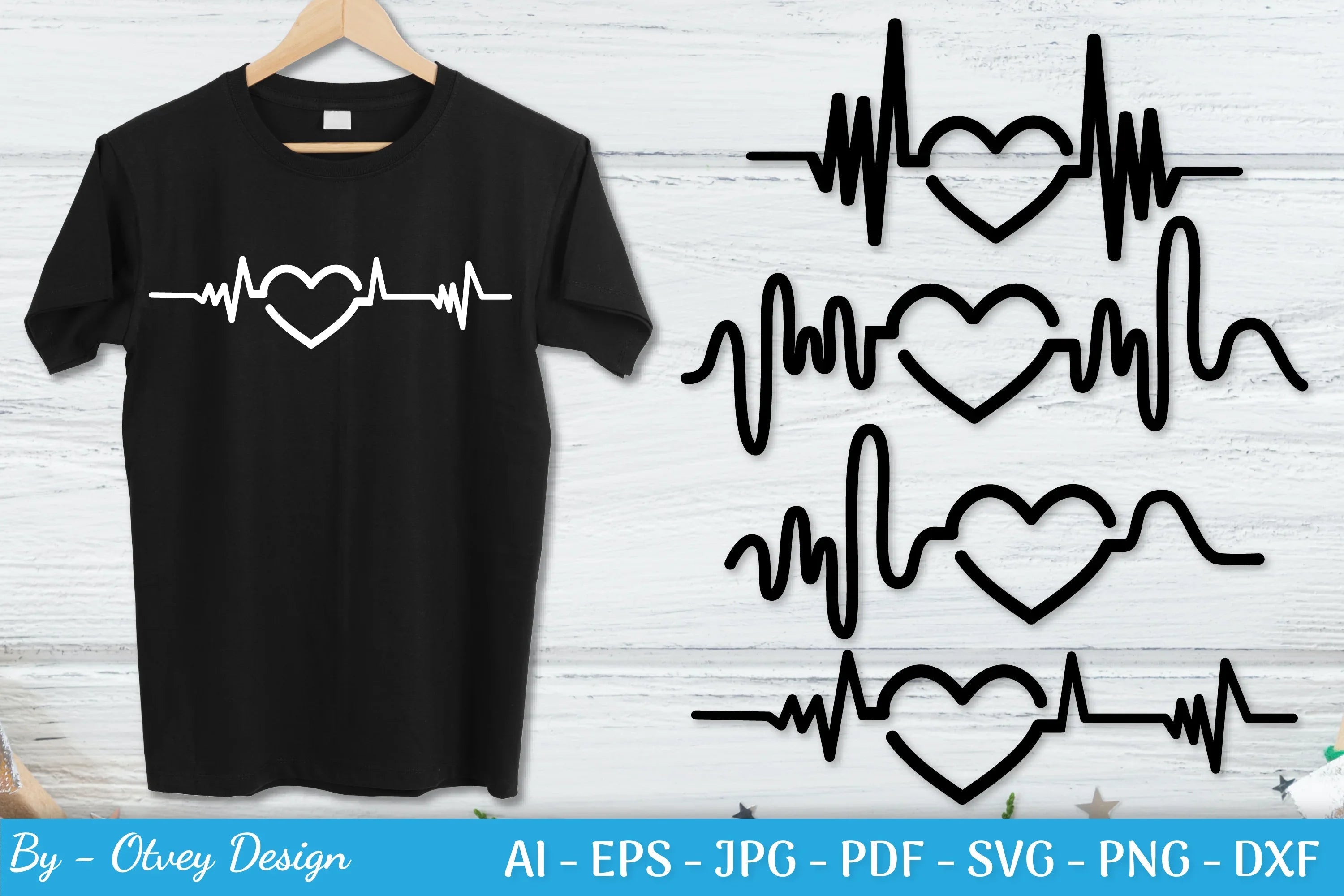 Heartbeat Love Line Design SVG Bundle - CraftNest - Digital Crafting and Art