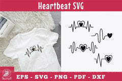 Heartbeat Silhouette Heart Design Clipart Bundle - CraftNest - Digital Crafting and Art