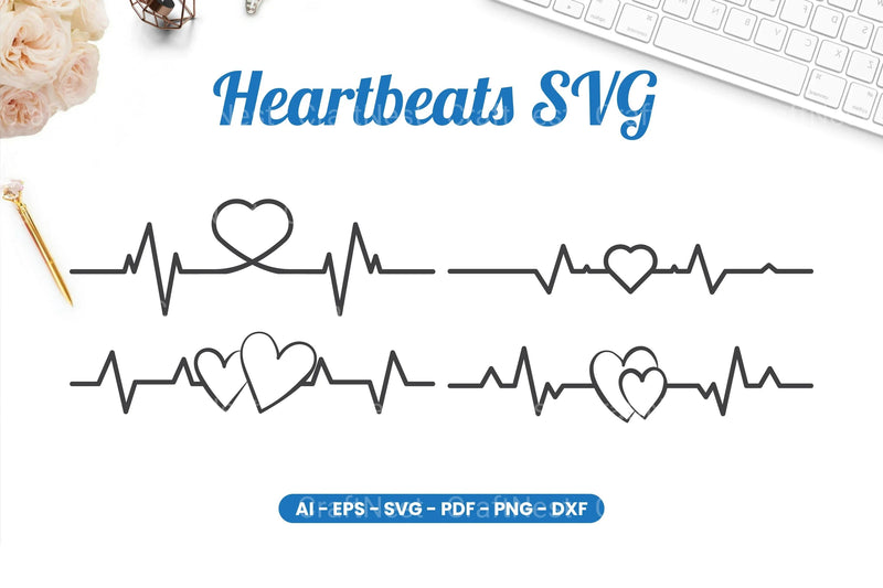 Heartbeats SVG Bundle - CraftNest - Digital Crafting and Art