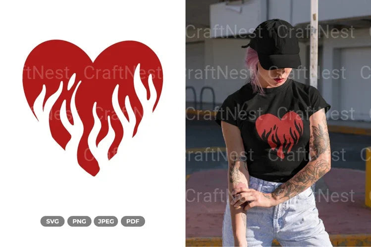 Heart of Flame SVG Bundle - CraftNest - Digital Crafting and Art