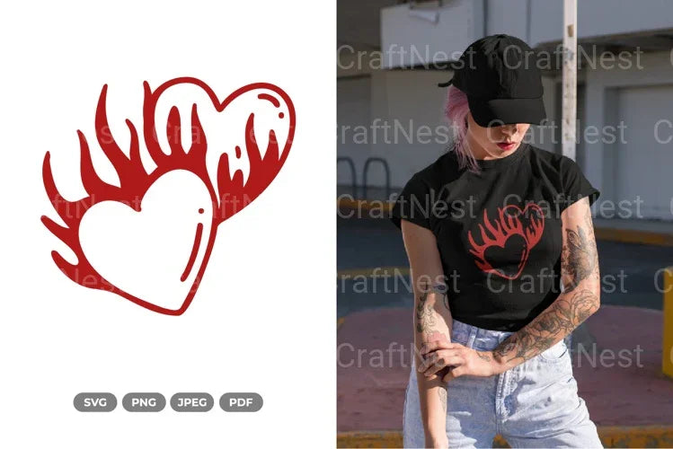 Heart of Flame Clipart Bundle - CraftNest - Digital Crafting and Art