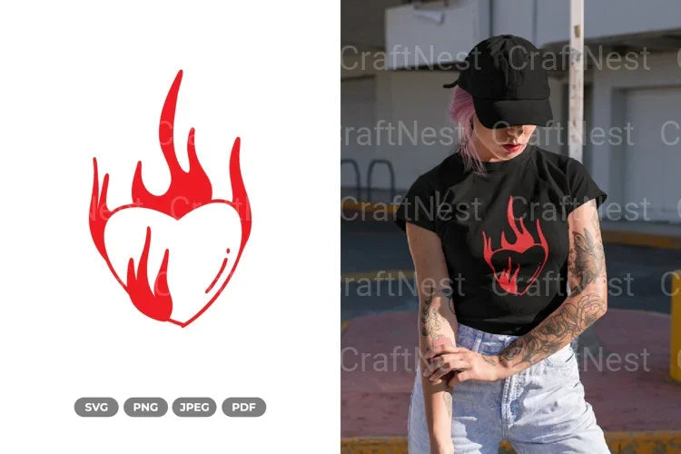 Heart of Flame SVG Bundle - CraftNest - Digital Crafting and Art