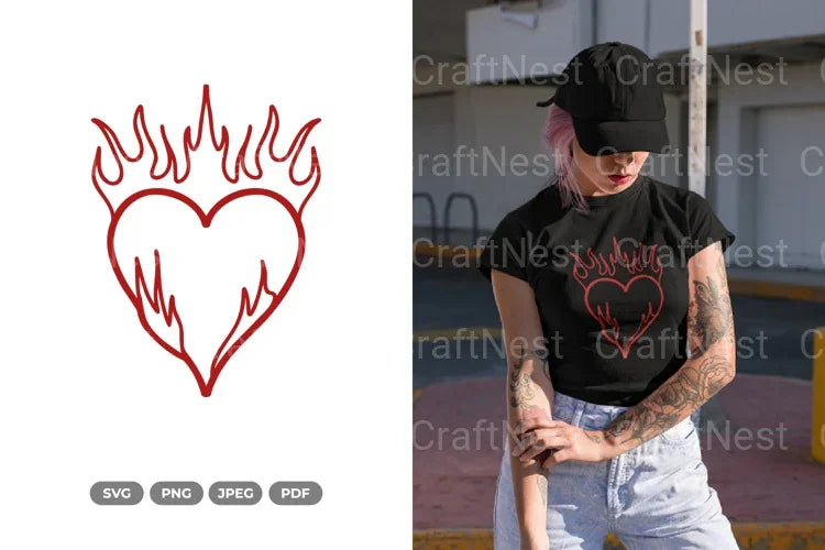 Heart of Flame SVG Bundle - CraftNest - Digital Crafting and Art