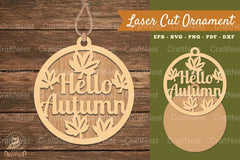 Hello Autumn Laser Cut Ornament SVG Bundle - CraftNest - Digital Crafting and Art