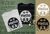 Hello Dog Design SVG Quotes Clipart Bundle