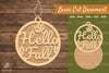 Hello Fall Laser Cut Ornament SVG Bundle