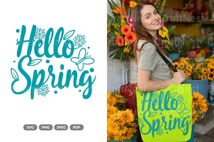 Hello Spring SVG Bundle - Cut File Collection - CraftNest - Digital Crafting and Art