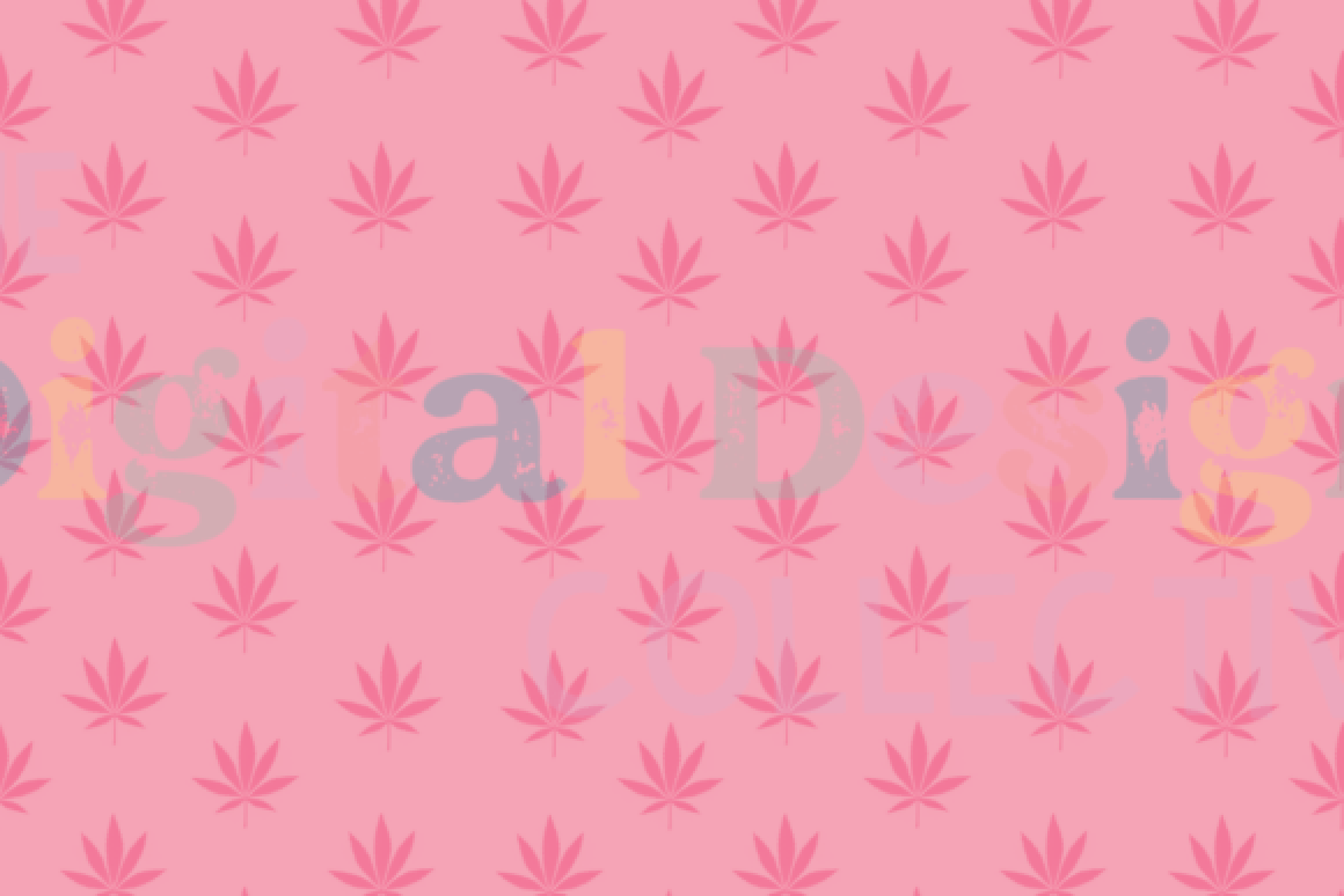 Hemp Leaves Seamless Digital Paper