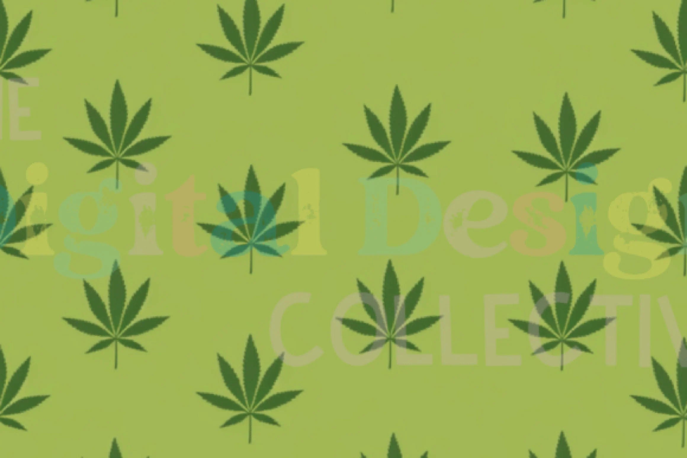 Hemp Leaves Seamless Digital Paper - CraftNest - Digital Crafting and Art