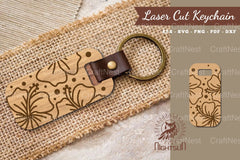 Hibiscus Flower Laser Cut Keychain Design Bundle - CraftNest - Digital Crafting and Art