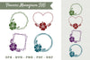 Hibiscus Flower Monogram Clipart Bundle