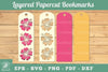 Hibiscus Flowers Layered Papercut Bookmark Clipart Bundle