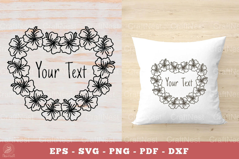 Hibiscus Flowers Monogram SVG Bundle - CraftNest - Digital Crafting and Art