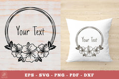 Hibiscus Flowers Monogram Clipart Bundle - CraftNest - Digital Crafting and Art