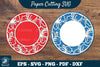 Hibiscus Flowers Papercut Circle Clipart Bundle
