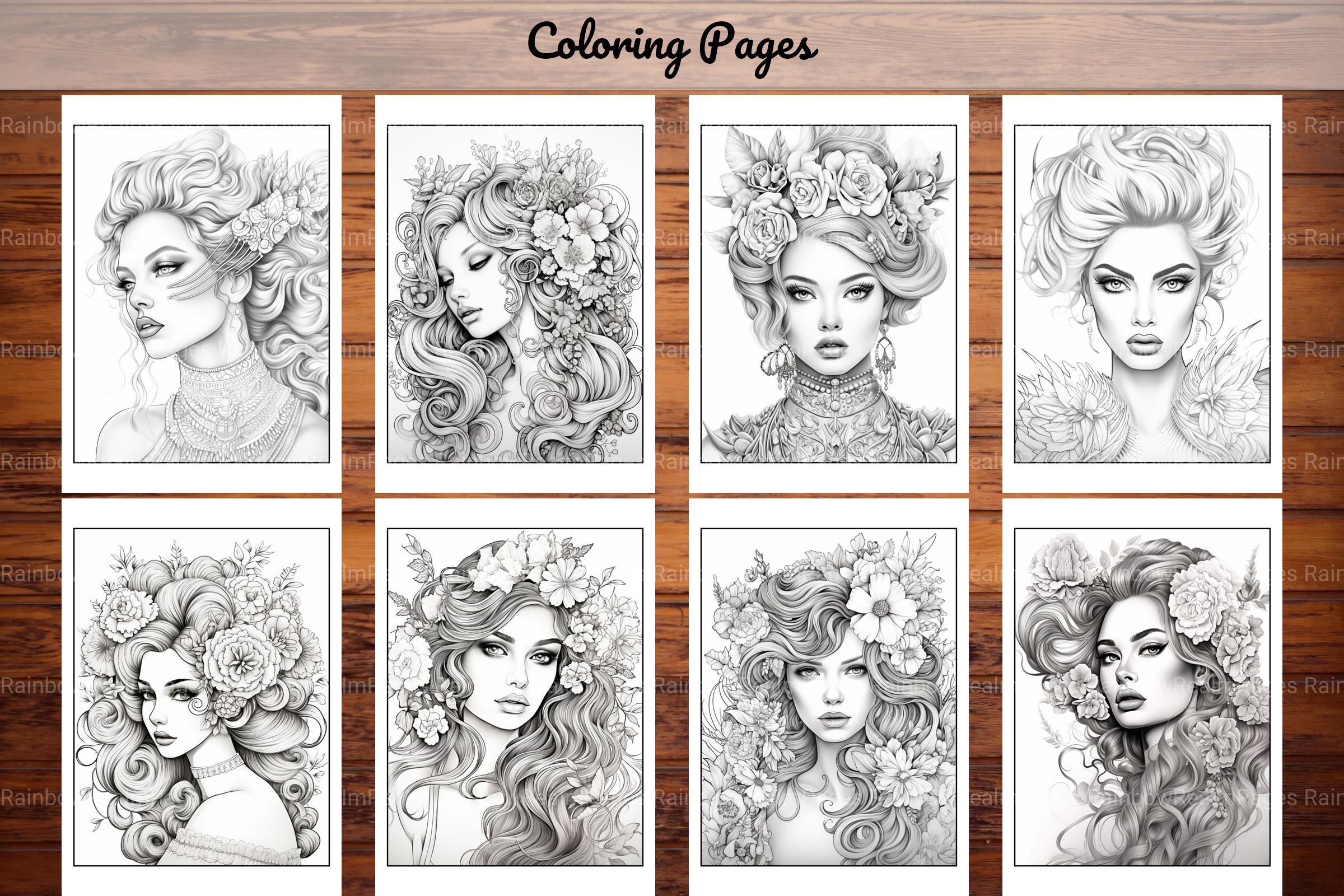 Beautiful High Fashion Coloring Book