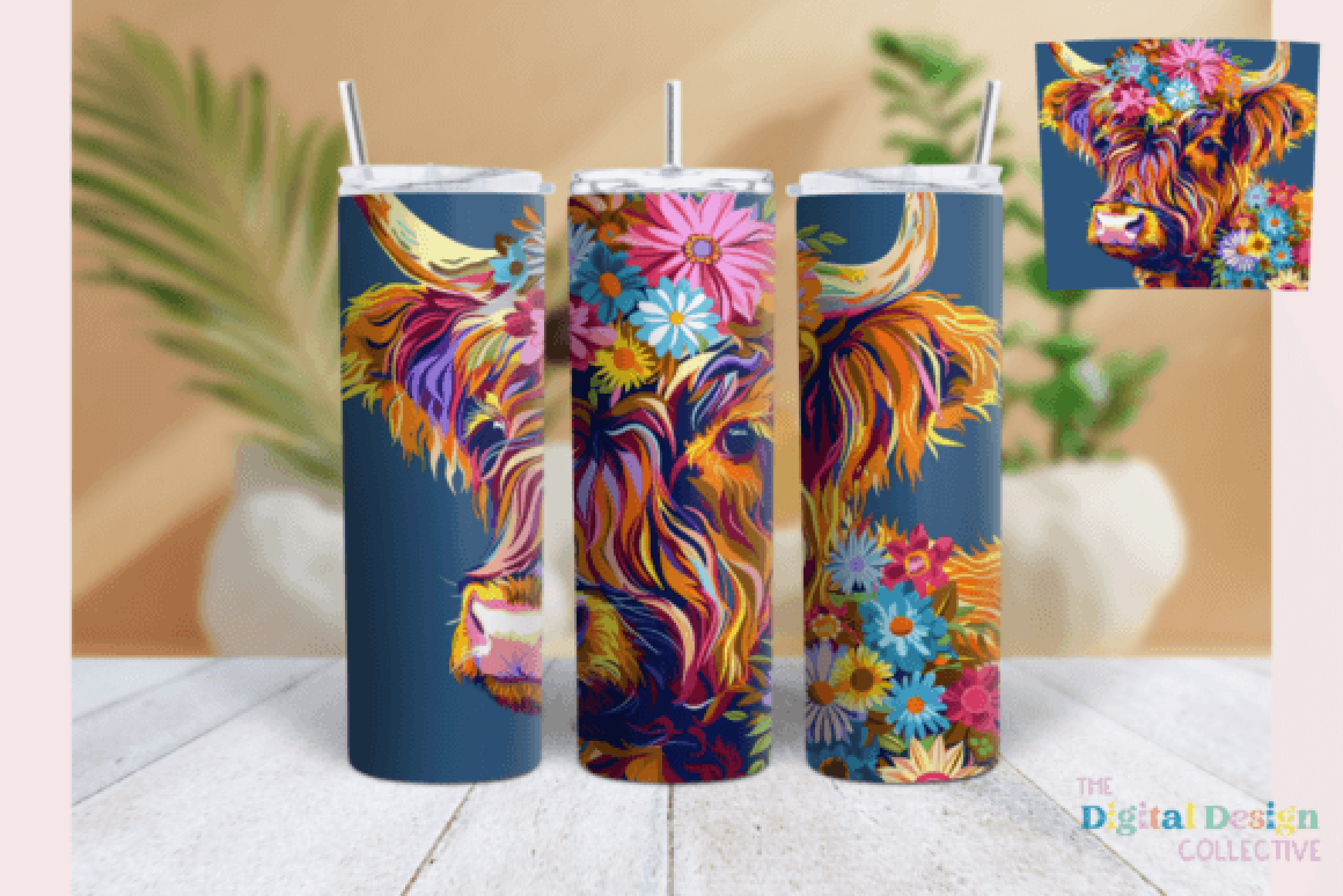 Highland Cow Tumbler Wrap Bundle - CraftNest - Digital Crafting and Art
