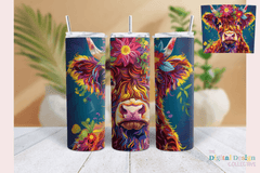 Highland Cow Tumbler Wrap Bundle - CraftNest - Digital Crafting and Art