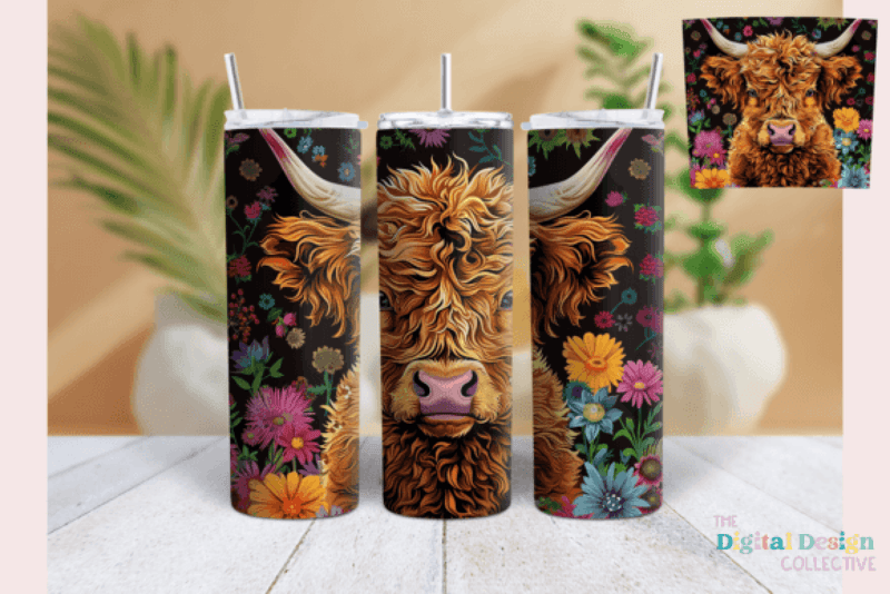Highland Cow Tumbler Wrap Bundle - CraftNest - Digital Crafting and Art