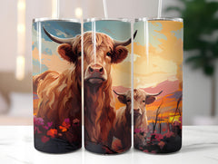 Highland Cow 2 Tumbler Wrap - CraftNest