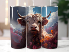 Highland Cow 3 Tumbler Wrap - CraftNest