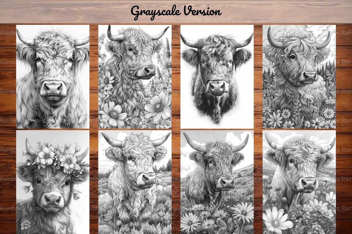 Highland Cow Easter Coloring Books - CraftNest