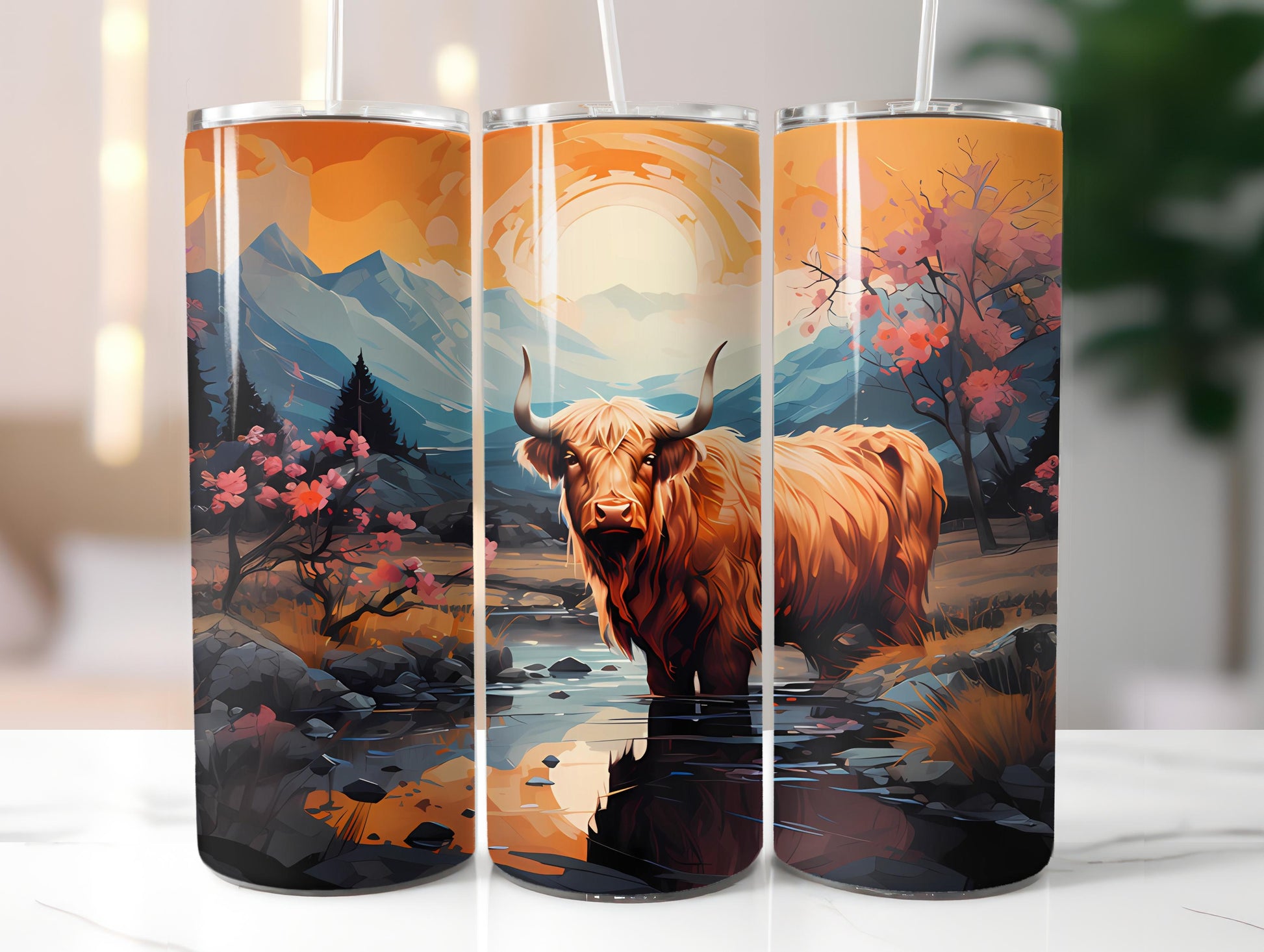Highland Cow 3 Tumbler Wrap - CraftNest