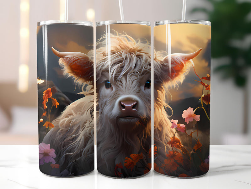 Highland Cow 3 Tumbler Wrap - CraftNest