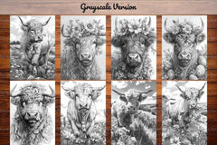 Highland Cow Easter Coloring Books - CraftNest