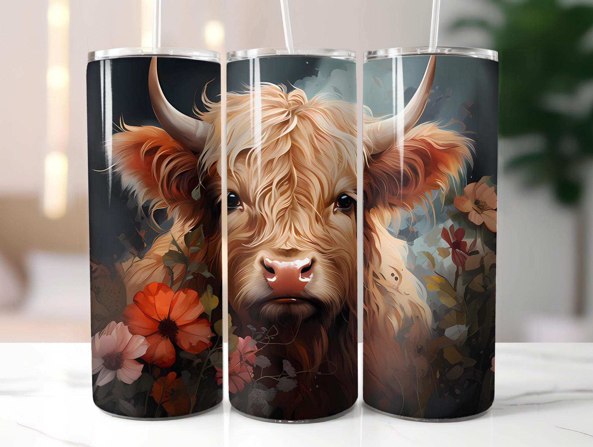 Highland Cow 3 Tumbler Wrap - CraftNest
