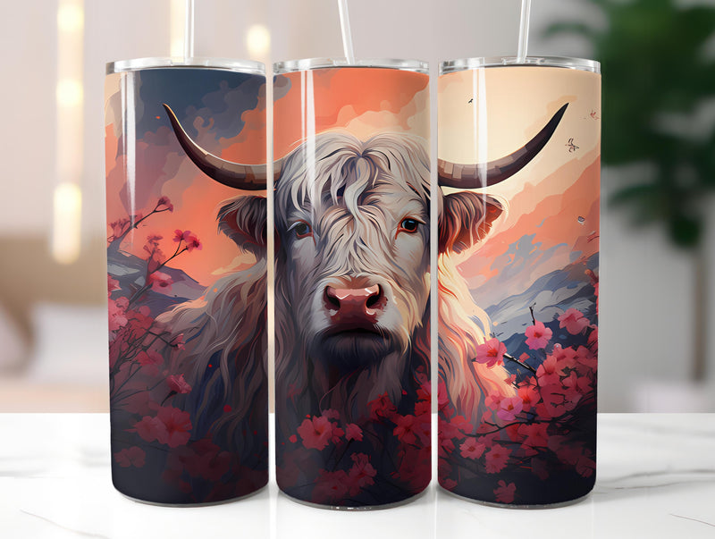 Highland Cow 3 Tumbler Wrap - CraftNest