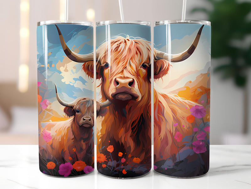 Highland Cow 2 Tumbler Wrap - CraftNest