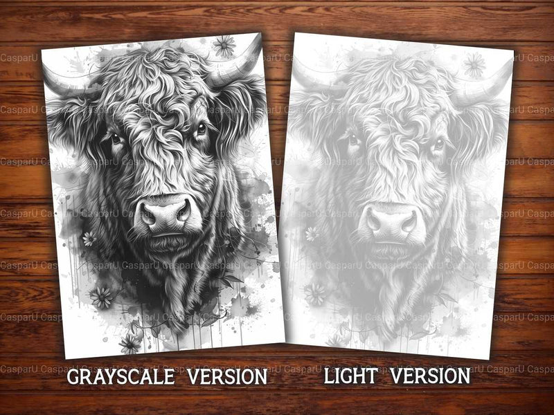 Highland Cow Easter Coloring Books - CraftNest