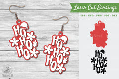 Ho Ho Ho Laser Cut Earrings SVG Bundle - CraftNest - Digital Crafting and Art