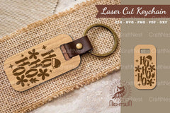 Ho Ho Laser Cut Keychain Design Bundle - CraftNest - Digital Crafting and Art