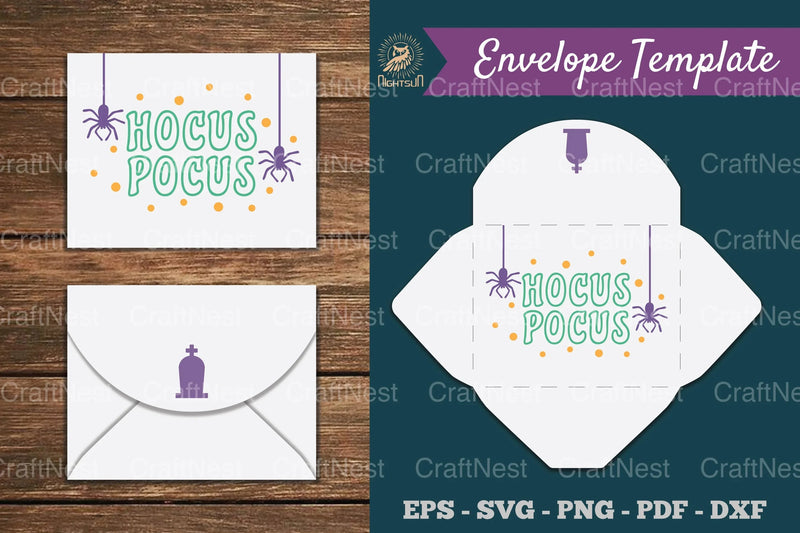 Hocus Pocus Envelope Template SVG Bundle - CraftNest - Digital Crafting and Art