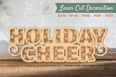 Holiday Cheer 3D Lasercut Decoration Clipart Bundle - CraftNest - Digital Crafting and Art