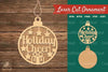 Holiday Cheer Laser Cut Ornament SVG Bundle