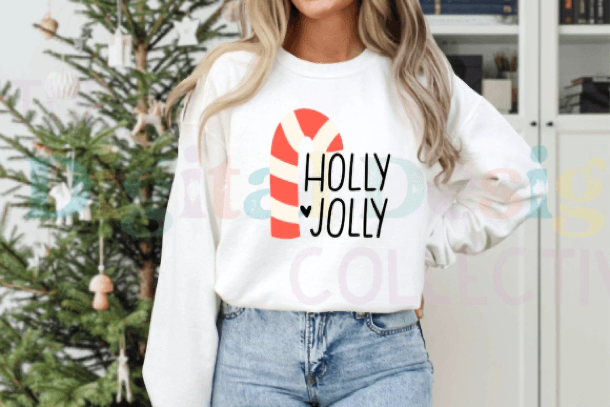 Holly Jolly Candy Cane T-Shirt Design Bundle - CraftNest - Digital Crafting and Art
