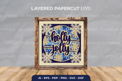 Holly Jolly 3D Shadow Box SVG Bundle - CraftNest - Digital Crafting and Art