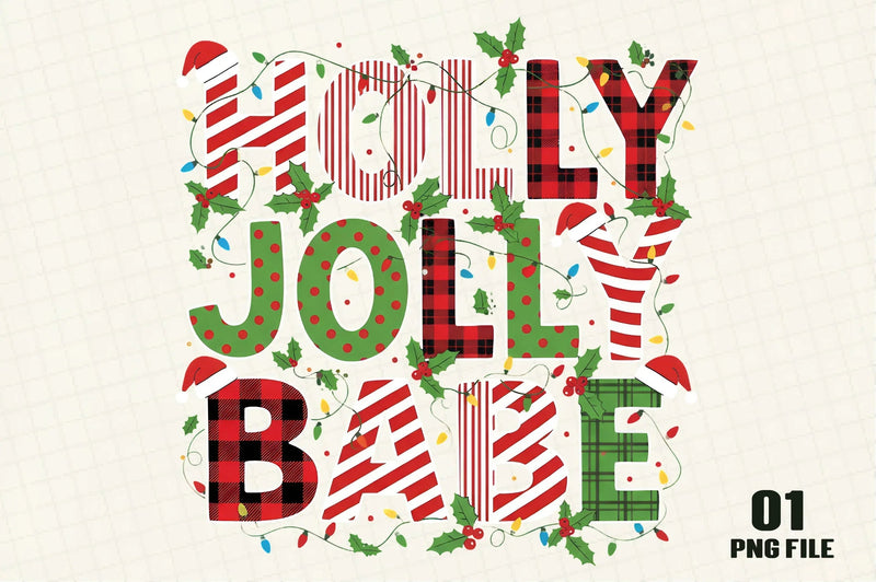 Holly Jolly Christmas Babe Clipart Bundle - CraftNest - Digital Crafting and Art