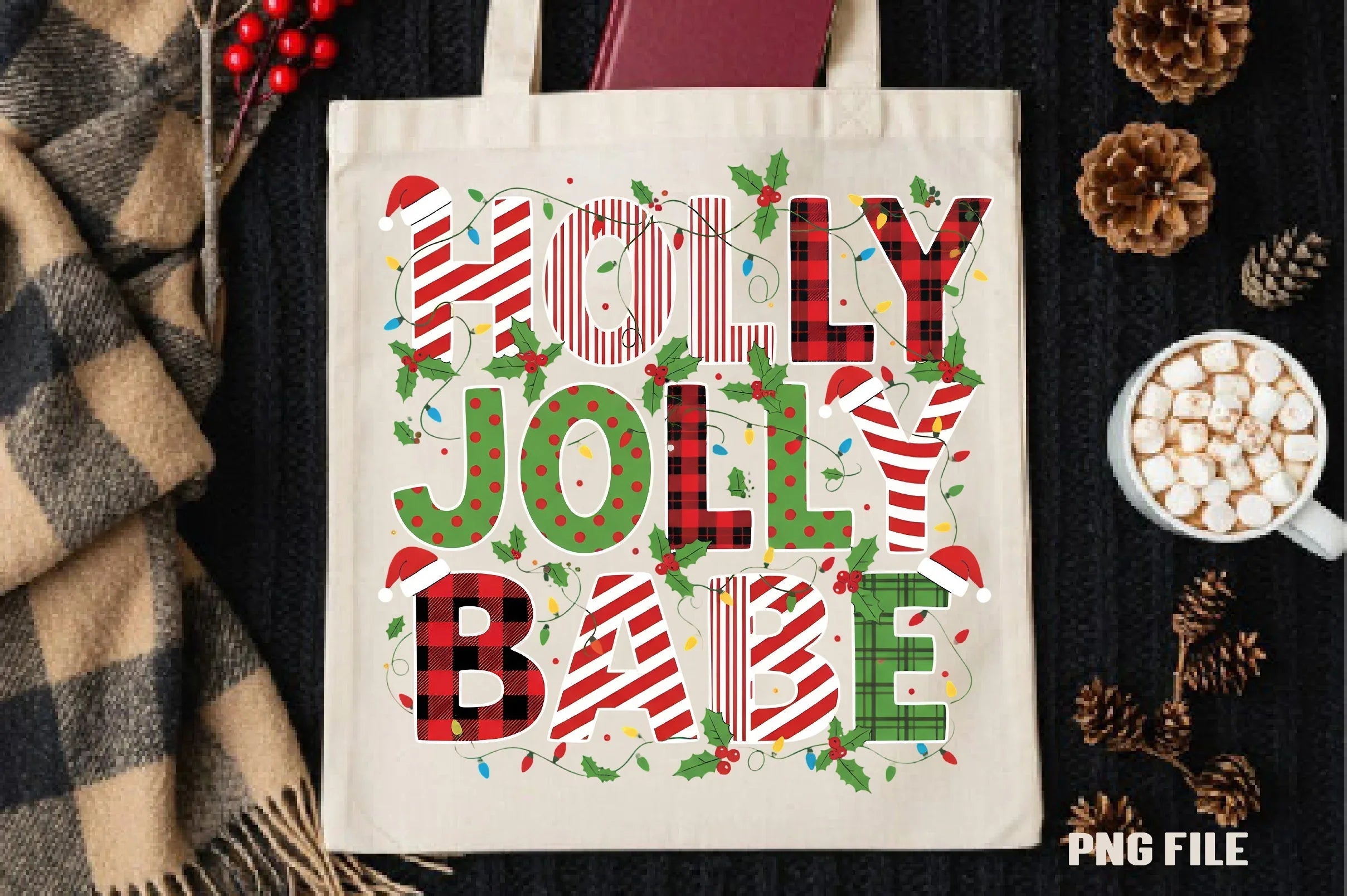 Holly Jolly Christmas Babe Clipart Bundle - CraftNest - Digital Crafting and Art