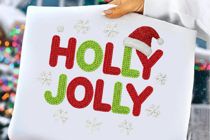 Holly Jolly Christmas Faux Yarn Clipart Bundle - CraftNest - Digital Crafting and Art