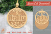 Holly Laser Cut Ornament SVG Bundle
