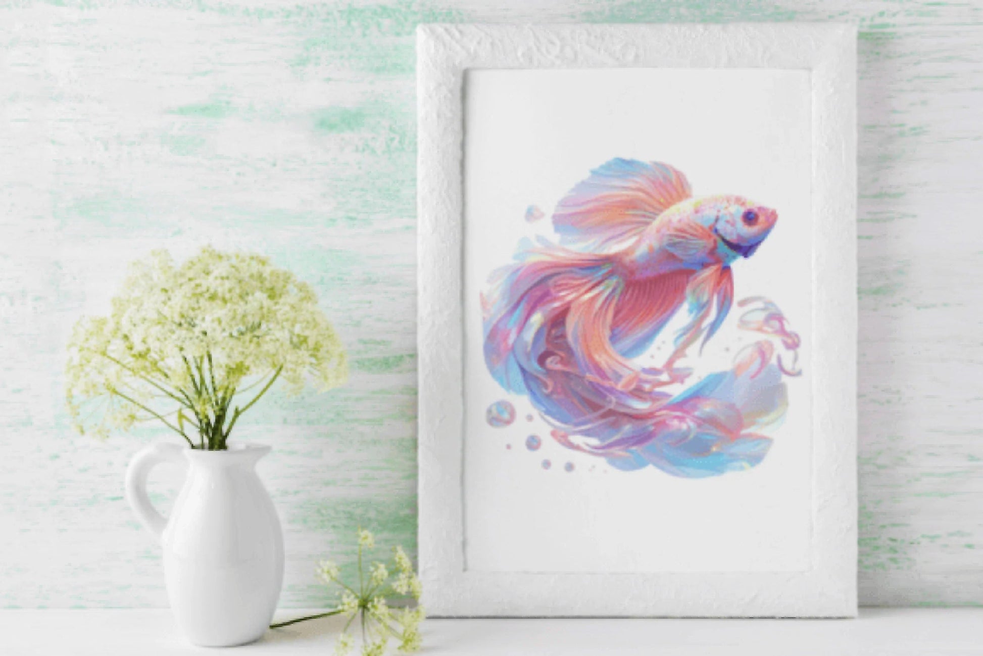 Holographic Beta Fish Clipart Bundle - CraftNest - Digital Crafting and Art