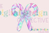 Pink Hollow Candy Canes Clipart Bundle